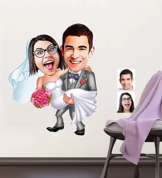 Personalized Maried Caricature Of Wall Sticker (50x70cm) 7 photo Picture Funny Fun Memories Name Lettering Souvenir Gift
Personalized Maried Caricature Of Wall Sticker (50x70cm) 7 photo Picture Funny Fun Memories Name Lettering Souvenir Gift