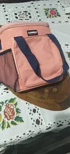 SANNE-fiambrera con diseño de moda, bolsa de almuerzo multifunción portátil de tela esmerilada, bolsa térmica aislante para alimentos, fiambrera
