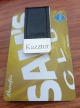 QOONG Clip de dinero Clip de sujeción de dinero portátil Slim de cuero billetera con Clip para billetes bolso bolsillo el dinero de Metal titular Bill Clip ML1-046