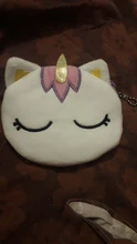 FUDEAM-monedero con dibujos de unicornios para mujer, Mini monedero con cremallera ovalada, con Cable USB, para niños y niñas