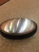 Jabón desodorante de acero inoxidable, jabones de Metal desodorizantes, herramientas de limpieza bactericida para lavado de manos, Plata de Forma ovalada, 304, 1 ud.