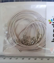 5 unids/lote 1,5mm 2mm encerado algodón ajustable trenzado collares de cuerda y amuleto colgante joyería resultados langosta cierre cable cadena