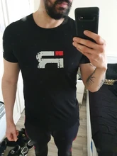 Gimnasio camiseta para hombre estampada Deporte Camiseta culturismo Camiseta de algodón camisa de verano hombre formación de Crossfit ropa