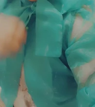 Blusa retales de Organza manga transparente para mujer