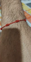 Pulsera de cordel rojo de 7 nudos para la protección del mal de ojo, amuleto de la buena suerte para el éxito y la riqueza, amistad, 2 uds.
