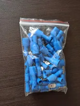 Conector de Cable de crimpado de pala aislada, Kit de Terminal macho hembra de 100mm, 16-14 AWG, 22-16AWG, 12-10AWG, 6,3 Uds.