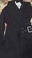 Blazer-vestido de fiesta de manga larga con cinturón, elegante, coreano, nuevo de tendencia, 2021