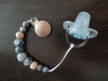 Chupete de silicona con cuentas de dentición para bebé, Clip para chupete de bebé, Clip para chupete, mordedor, juguete, cuentas, regalo de cumpleaños