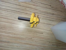 1Pc de 45 grados de bloqueo de broca para ranuradora de inglete 6mm 1/4 mango madera Tenon herramienta de corte de fresado perforación fresado para madera aleación de carburo