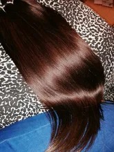 Rebecca-mechones de pelo liso brasileño tejido, 4 mechones, 190g, negro, marrón, rojo, cabello humano en 6 colores #1 # 1B #2 #4 # 99J # Burgundy