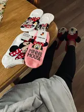 Disney-Calcetines de algodón para niña, medias invisibles de tobillo de Minnie, Mickey, Pato Donald, verano y otoño