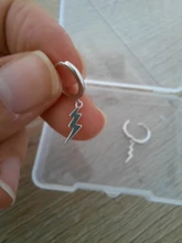 Pendientes de aro con colgante de plata de ley 2021 para mujer, aretes pequeños con colgante de Animal de ojo de abeja, relámpago, 925