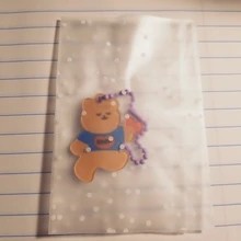 Llaveros de dibujos animados de cereza, Ángel y oso, funda de Metal para auriculares, colgante para chicas, mochila para estudiantes, baratijas de dibujos animados, joyería Kawaii