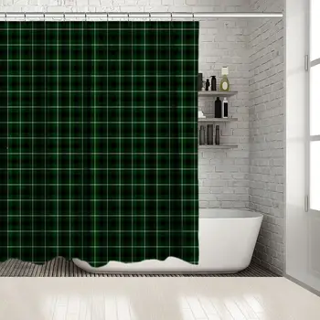 Checkered Fabric Design Squares Traditional Geometric Patterns Printed Black Green White Shower Curtain
Checkered Fabric Design Squares Traditional Geometric Patterns Printed Black Green White Shower Curtain