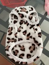 Chaleco de terciopelo para perros pequeños, ropa de invierno para mascotas, camiseta de yorkshire terrier de leopardo, chihuahua