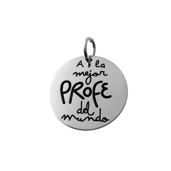 Pendant 925 Sterling silver m Disc 20mm. Message TO THE BEST TEACHER OF THE WORLD-Customizable-RECORDING INCLUDED IN THE PRICE
Pendant 925 Sterling silver m Disc 20mm. Message TO THE BEST TEACHER OF THE WORLD-Customizable-RECORDING INCLUDED IN THE PRICE
