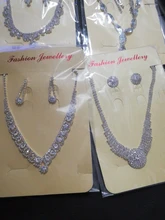 Blijary-Conjunto de joyería nupcial de cristal plateado para dama de honor, Gargantilla geométrica, collar, pendientes para mujer, conjuntos de joyería de boda