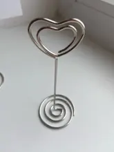 Clip de foto de corazón para boda de 4 estilos, soporte de mesa para números, decoración de escritorio, soporte de Metal para tarjetas, suministros de fiesta