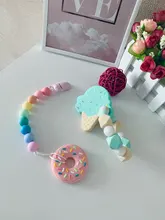 Clips de chupete de silicona para dentición, sin BPA, Charms de silicona de grado alimenticio, soporte para muñeco, ropa de pezón, chupete para bebé