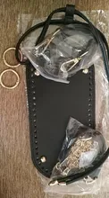 4 unids/set bolso hecho a mano conjunto de bolso de tela cubierta de correa de hombro bolso de cuero parte inferior para bolso de bricolaje bolso de hombro