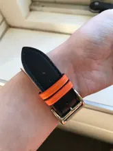 Correa de cuero de vaca 100% auténtico para Apple Watch 6 SE 5 4, correa de 42MM, 38MM, 44MM y 40MM para iWatch 6 5 4