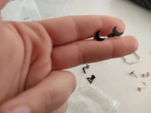 Pendientes de tuerca de acero inoxidable para hombre y mujer, múltiples pendientes negros de voleibol, hoja, zorro, estrella, Luna, Piercing, joyería, regalo