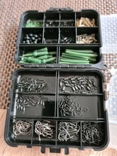 Unids/caja de equipo de pesca de carpa, Kit con ganchos giratorios, mangas antienredos, cuentas de tope, tornillo de cebo Boilie, accesorios, 420