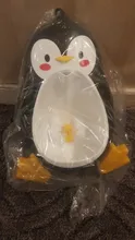 Niños lindos urinario de 8M a 6Y niños bebé orinal pingüino Baño de niños entrenamiento urinario-niño soporte con gancho Pee formadores macetas Penico