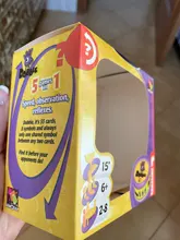 Dobble Spot It-caja de juguete de hierro para niños, juguete de mesa con 55 tarjetas, deportes divertidos, animales familiares Jr Hip, regalo para vacaciones, Camping, caja de regalo de lata 123