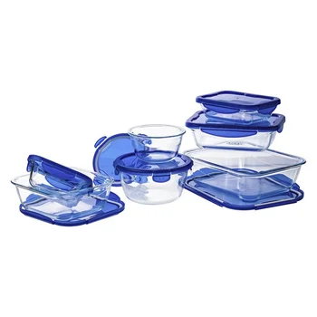 Set of lunch boxes Pyrex Cook & Go (7 pcs) Transparent Borosilicate Glass 
Set of lunch boxes Pyrex Cook & Go (7 pcs) Transparent Borosilicate Glass