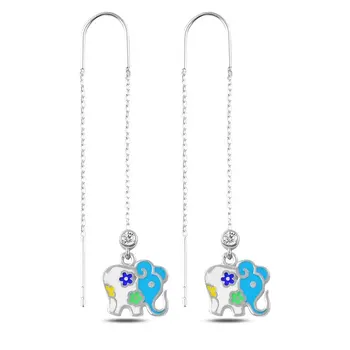 Angemiel 925 Silver Zircon Stone and Enamel Elephant Japanese Earrings
Angemiel 925 Silver Zircon Stone and Enamel Elephant Japanese Earrings