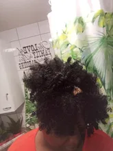 Joy & luck-Peluca de cabello sintético Afro para mujeres africanas, turbante corto, peluca de cabello entrelazado