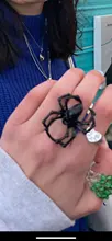 ZYZQ Neo-Simulación de araña anillo estilo Punk, parodia de Halloween, accesorios de juguete