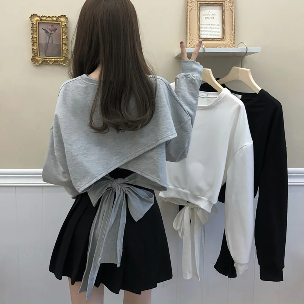OSKE Women Sweatshirt Loose Short Cotton Sweatshirts For Women Hollow Out Backless Female Sweatshirt Female Pullover Sweatshirts
OSKE Women Sweatshirt Loose Short Cotton Sweatshirts For Women Hollow Out Backless Female Sweatshirt Female Pullover Sweatshirts