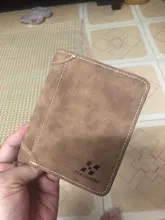 Hombres cartera billetera de cuero Slim Hipster de piel de vaca de tarjeta de crédito/portadores de identificación de monederos de negocios billetera plegable