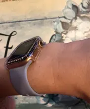 Funda protectora de diamante para Apple watch, carcasa de 44mm, 40mm, 42mm y 38mm para Apple watch band 5 4 3 2 1