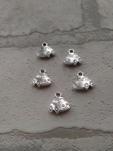 KJjewel-Colgante de Tractor de coche Chapado en plata antigua, para pulsera, collar, joyería, accesorios de fabricación DIY, 6 estilos