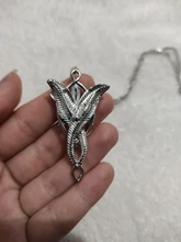 Arwen-anillo de la película clásica, Arwen Evenstar, colgante de película, joyería de cristal, estrella de Crepúsculo, pendiente de Torque, Erkek kolye