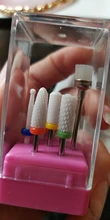Juego de fresas combinado para manicura, Kit de brocas de taladro de cerámica para uñas herramientas de pulido de Gel de eliminación eléctrica
