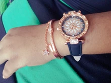Conjunto de relojes con cielo estrellado para mujer, pulsera de cuero, deportivo, de cuarzo, informal, 2020