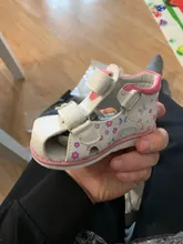 Sandalias de verano para niños y niñas, zapatos ortopédicos de princesa con flores de cuero PU, Punta cerrada