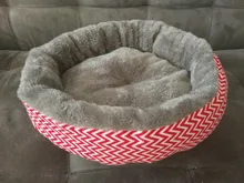 pawstrip Soft Plush Winter Dog Bed Round Cat Bed Warm Puppy Cushion Chihuahua Teddy Small