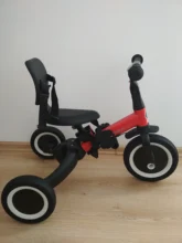 Patinete 3 en 1 con 3 ruedas de altura ajustable, para chico, automóvil triciclo, andador de bebé, juguetes de bicicleta de equilibrio, regalo plegable