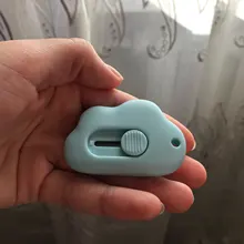 Mini cuchillo de utilidad portátil con forma de nube de conejo, cortador de papel, hoja de afeitar, material de papelería Escolar para oficina