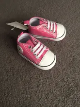 Zapatos sólidos con estrella para bebés, zapatilla de algodón suave antideslizante, suela para recién nacido, primeros pasos, de lona, informales