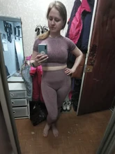 Conjunto de Yoga sin costuras para mujer, Top corto camisetas de manga larga, Leggings de Fitness de cintura alta, trajes deportivos de entrenamiento de realce, ropa de gimnasio