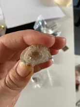 1Pc Natural ágata Geode de colección de minerales curativos piedras de cristal cuentas mitades para Diy colgante de joyería de las mujeres haciendo