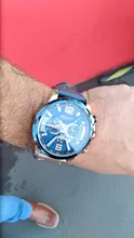 CURREN-Reloj deportivo para hombre, pulsera de cuero, deportivos, de piel militar, esfera de segundos/minutos, masculino