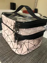 Bolsa de maquillaje transparente multifunción para viaje, organizador de artículos de tocador con diamantes de moda, resistente al agua, almacenamiento de maquillaje para mujer