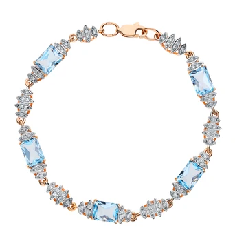 Gold bracelet with Topaz and cubic zirconia sunlight 
Gold bracelet with Topaz and cubic zirconia sunlight